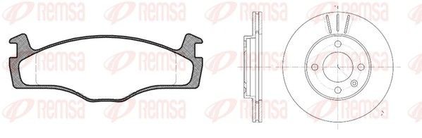 REMSA 8171.00: Stabdžių rinkinys, diskiniai stabdžiai priekinė ašis, Ø: 239mm, ventiliuojama