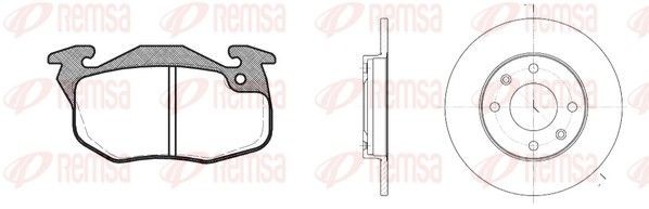 REMSA 8192.07: Pidurikomplekt, ketaspidur Esisild, Ø: 247mm, täis