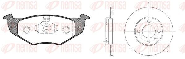 REMSA 8609.00: Stabdžių rinkinys, diskiniai stabdžiai priekinė ašis, Ø: 239mm, visiškai