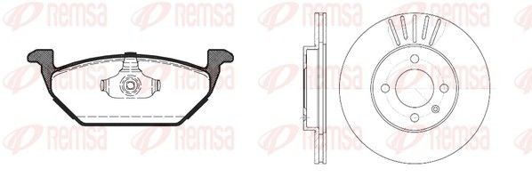 REMSA 8633.03: Bromssats, skivbroms framaxel, Ø: 256mm, ventilerad