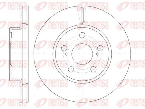REMSA 61250.10: Disque de frein Essieu avant, Ø: 255mm, ventilé, Ø: 255mm