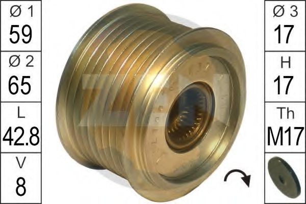 ERA 219102: Alternator - sprzęgło jednokierunkowe