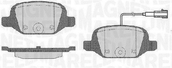 MAGNETI MARELLI 363916060503: Sada brzdových destiček, kotoučová brzda