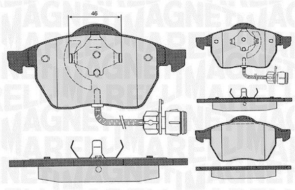 MAGNETI MARELLI 363916060130: Juego de pastillas de freno