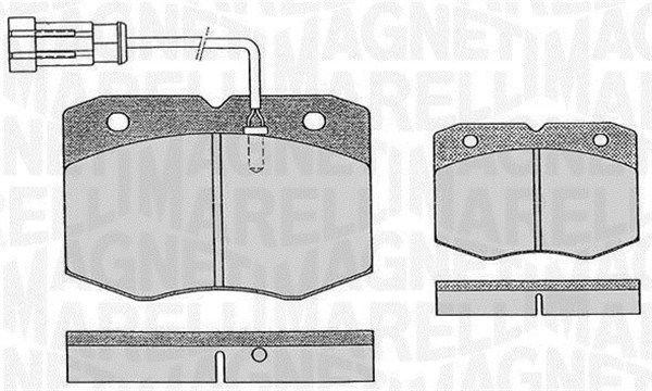 MAGNETI MARELLI 363916060476: Fékbetét készlet, tárcsafék
