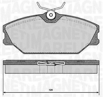 MAGNETI MARELLI 363916060377: Fékbetét készlet, tárcsafék