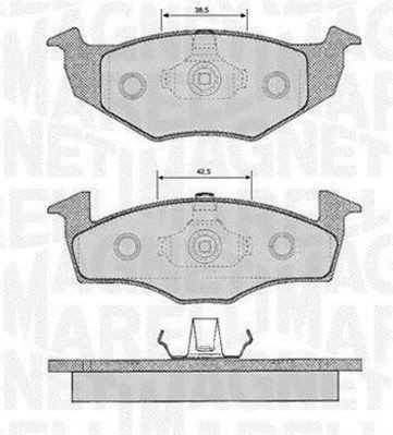 MAGNETI MARELLI 363916060391: Juego de pastillas de freno