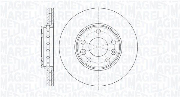 MAGNETI MARELLI 361302040110: Bremžu diski Ø: 280mm, ar iekšējo ventilāciju, Ø: 280mm