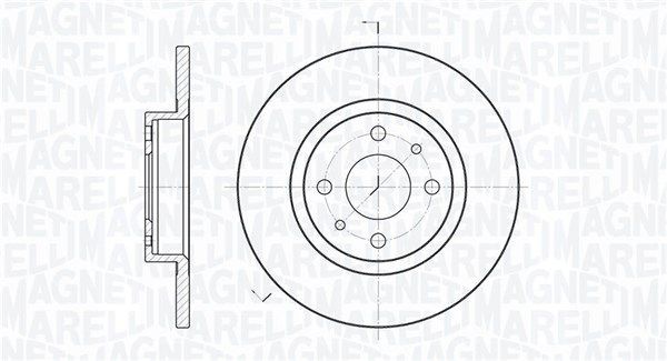 MAGNETI MARELLI 361302040167: Bremžu diski Ø: 257mm, pilnīgi, Ø: 257mm