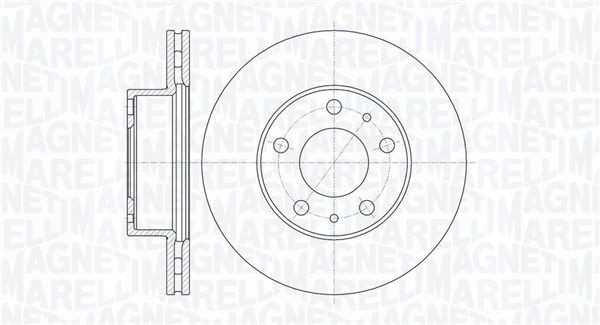 MAGNETI MARELLI 361302040168: Bromsskiva Ø: 280mm, ventilerad invändigt, Ø: 280mm