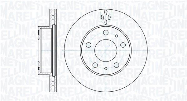 MAGNETI MARELLI 361302040166: Piduriketas Ø: 300mm, sisemine õhutus, Ø: 300mm