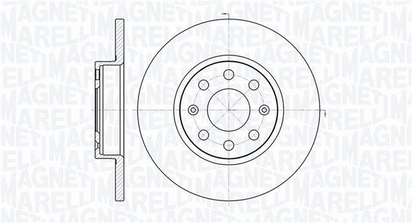 MAGNETI MARELLI 361302040165: Bremseskive Ø: 257mm, fuldstændigt, Ø: 257mm