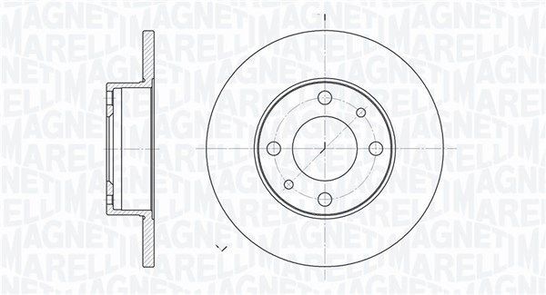 MAGNETI MARELLI 361302040181: Disco de freno Ø: 227mm, macizo, Ø: 227mm