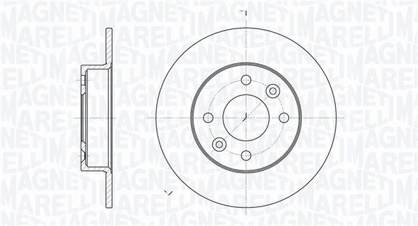 MAGNETI MARELLI 361302040183: Bromsskiva Ø: 238mm, full, Ø: 238mm