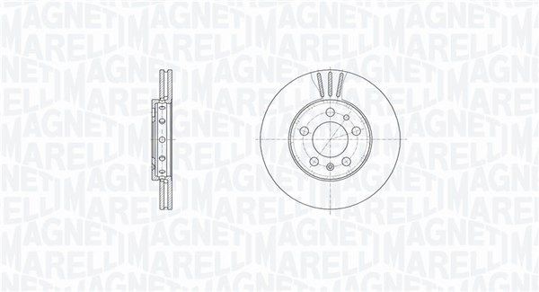 MAGNETI MARELLI 361302040220: Stabdžių diskas Ø: 256mm, vidinis ventiliavimas, Ø: 256mm