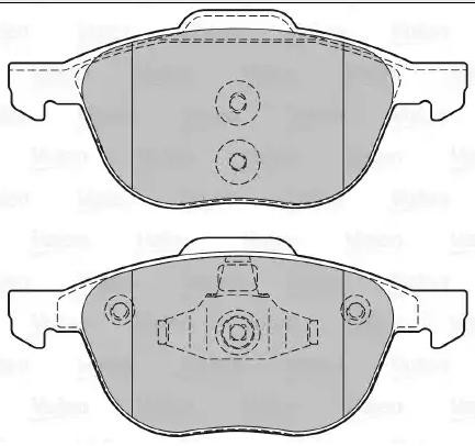 VALEO 601367 Bremsbeläge Vorderachse, mit Anti-Quietsch-Blech