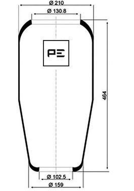 PETERS ENNEPETAL 084.060-70A: Miech zawieszenia pneumatycznego