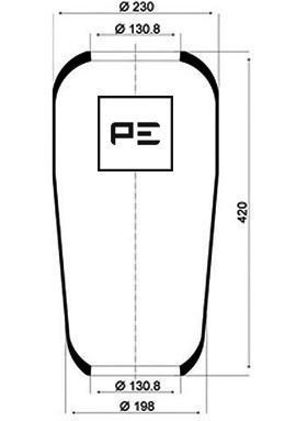 PETERS ENNEPETAL 084.062-70A: Miech zawieszenia pneumatycznego