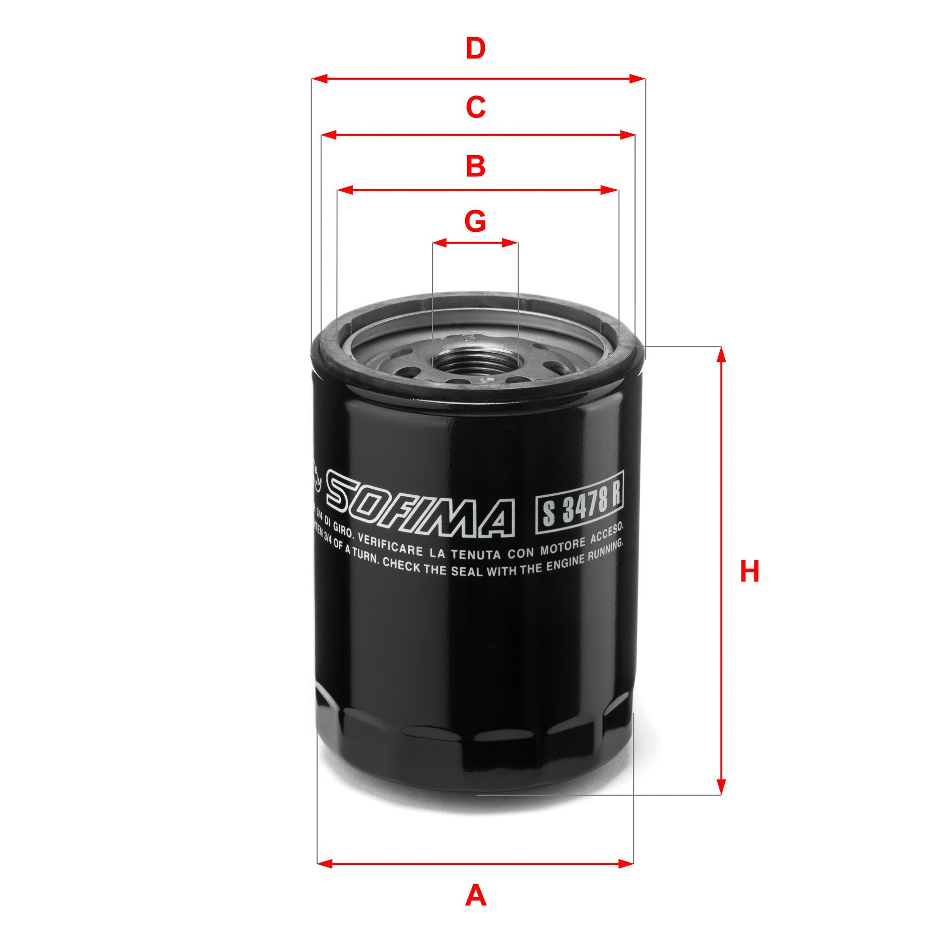 SOFIMA S 3478 R Ölfilter