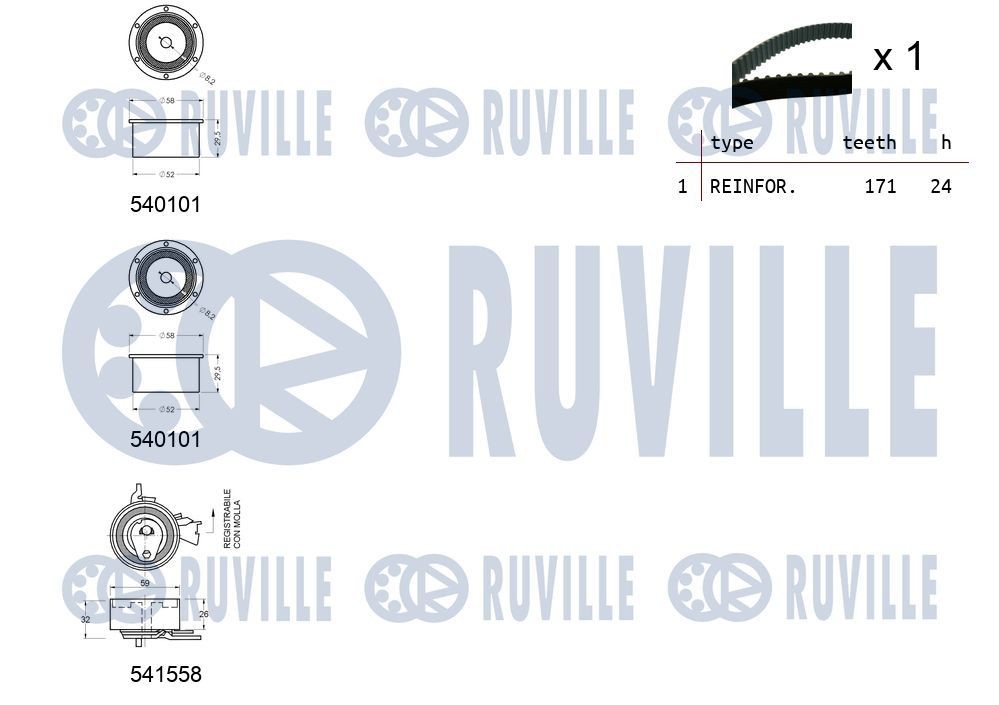 RUVILLE 5635880: Moniurahihnasarja