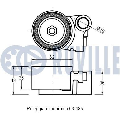 RUVILLE 926950: Ράβδος / στήριγμα, ράβδος στρέψης 100mm