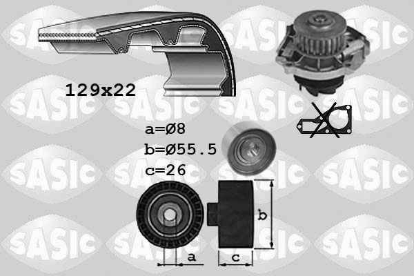 SASIC 3906042: Ūdenssūknis + Zobsiksnas komplekts