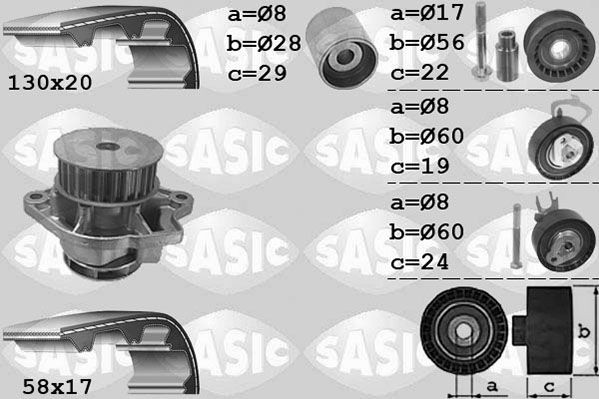 SASIC 3906061: Ūdenssūknis + Zobsiksnas komplekts