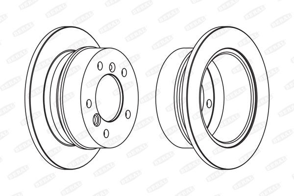 BERAL BCR230A: Piduriketas Ø: 258mm, täis, Ø: 258mm