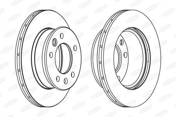 BERAL BCR228A: Brzdový kotouč R: 276mm, větráno, R: 276mm