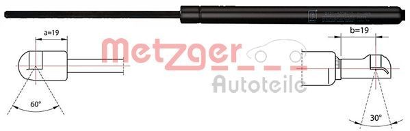 METZGER 2110495: Pneumaticka pruzina, kapota motoru