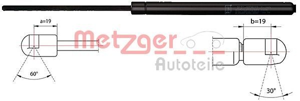 METZGER 2110529: Amortizor capota