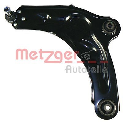 METZGER 58064701: Ψαλίδι, ανάρτηση τροχών Μπροστινός άξονας αριστερά, κάτω, με ακρόμπαρο, με λαστιχένιο έδρανο