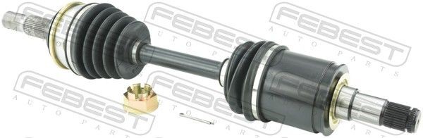 FEBEST 0114-UCK50: Piedziņas vārpsta Priekšējais tilts pa labi, 760mm