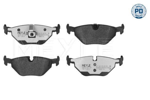 MEYLE 025 219 3417/PD: Piduriklotsid Tagasild, koos kokkusurumisvastase plekiga, MEYLE-PD Quality