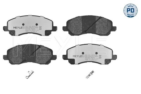 MEYLE 025 235 8416/PD: Bremseklodser foraksel, med anti-knirke-plade, MEYLE-PD Quality