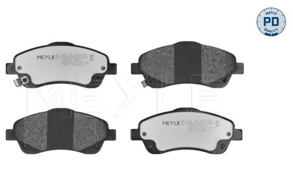MEYLE 025 237 6819/PD: Plaquettes de frein Essieu avant, avec tôle anti-bruit, MEYLE-PD Quality