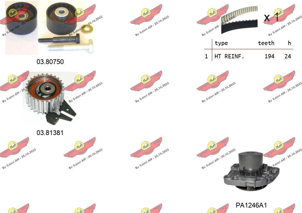 AUTOKIT 04.5283PA: Kit de distribution Nbr. dents: 194, avec courroie