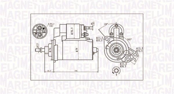 MAGNETI MARELLI 063720713010: Rozrusznik 1,7kW