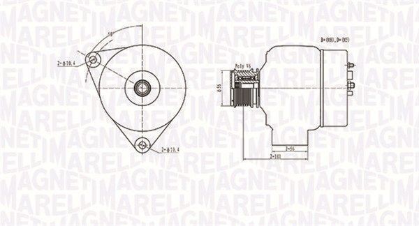 MAGNETI MARELLI 063731209010: Alternator 90A