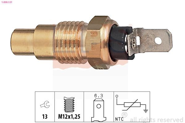 EPS 1.830.121: Andur, Jahutusvedeliku temp. M12x1,25, Made in Italy - OE Equivalent