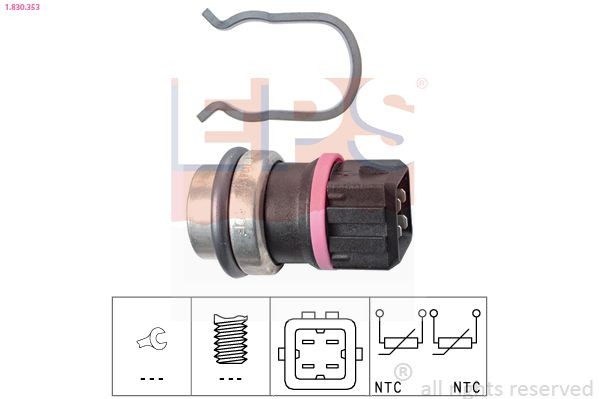 EPS 1.830.353: Sonde de température, liquide de refroidissement Made in Italy - OE Equivalent
