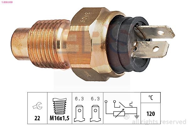 EPS 1.830.509: Andur, Jahutusvedeliku temp. M16x1,5, Made in Italy - OE Equivalent