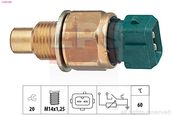 EPS 1.830.560: Andur, Jahutusvedeliku temp. M14x1,25, Made in Italy - OE Equivalent