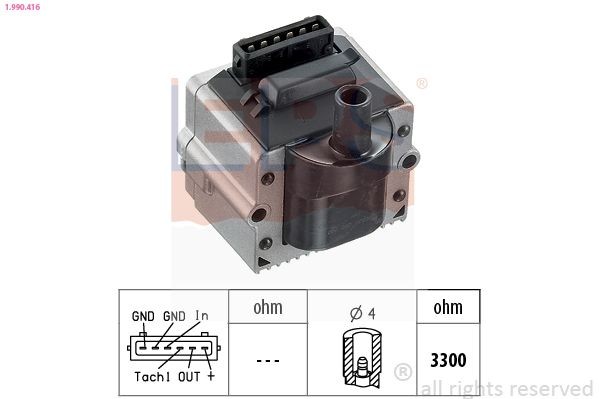EPS 1.990.416: Süütepooli ühik Made in Italy - OE Equivalent