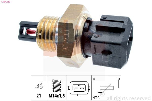 EPS 1.994.019: Sensor, temperatuur binnenkomende lucht Made in Italy - OE Equivalent