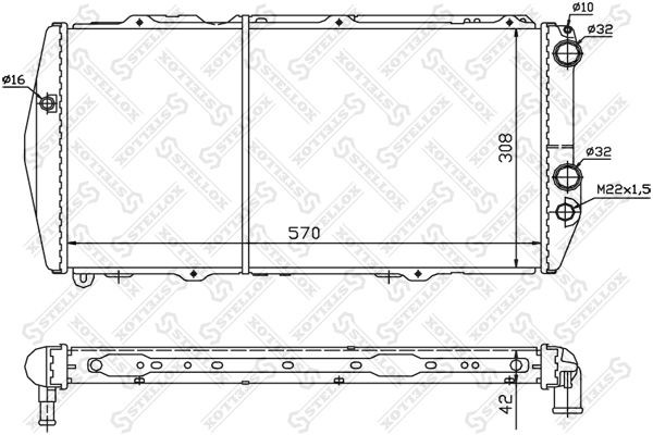 STELLOX 10-25017-SX: Radiaator, mootorijahutus