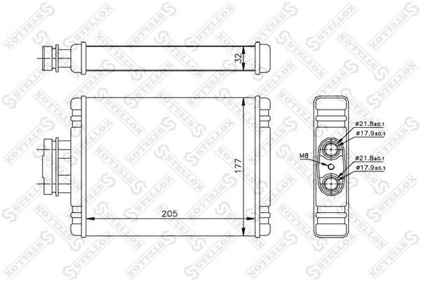 STELLOX 10-35114-SX: Топлообменник, отопление на вътрешното пространство