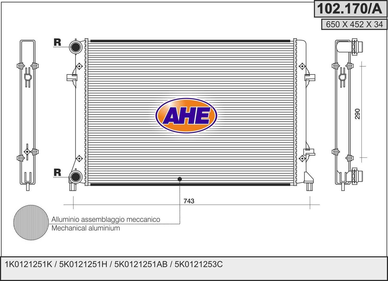 AHE 102.170/A: Radiator, racire motor