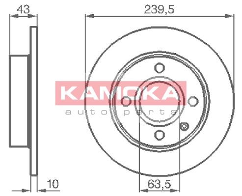 KAMOKA 103416: Piduriketas Esisild, Ø: 239, 240mm, täis, Ø: 239, 240mm