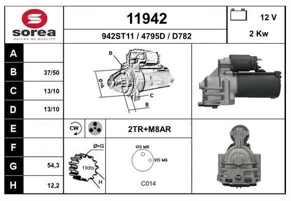EAI 11942: Motorino avviamento 2KW